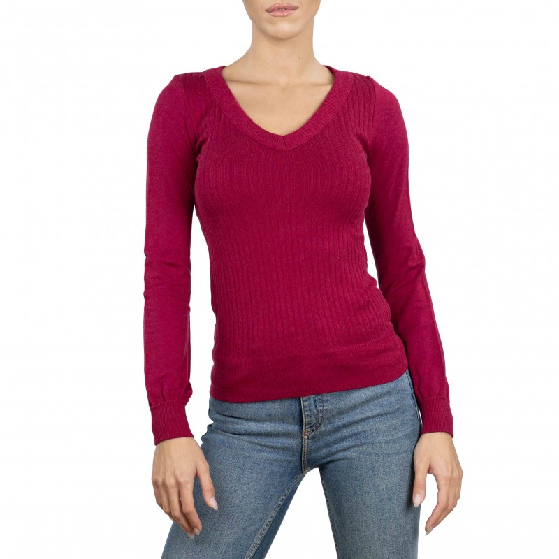 Snow maglia scollo V Amaranto